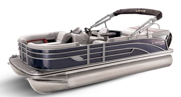 Lowe Boats SS 190 Indigo Metallic Exterior Grey Upholstery with Red Accents