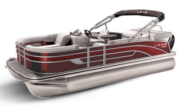 Lowe Boats SS 190 Wineberry Metallic Exterior Grey Upholstery with Red Accents