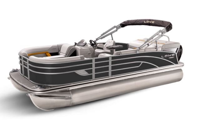 Lowe Boats SS 170 Black Metallic Exterior Grey Upholstery with Orange Accents