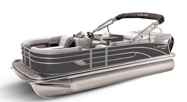 Lowe Boats SS 170 Charcoal Metallic Exterior Grey Upholstery with Blue Accents