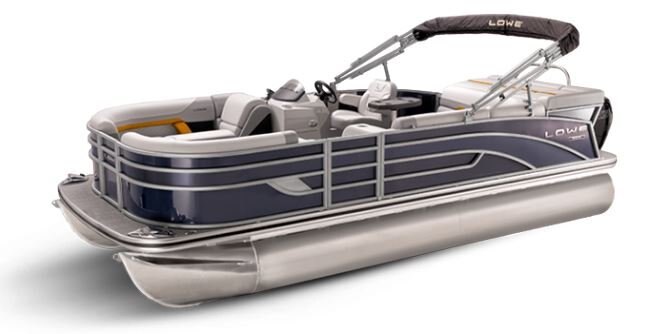 Lowe Boats SS 170 Indigo Metallic Exterior Grey Upholstery with Orange Accents