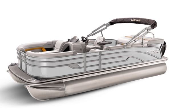 Lowe Boats SS 170 White Metallic Exterior Grey Upholstery with Orange Accents