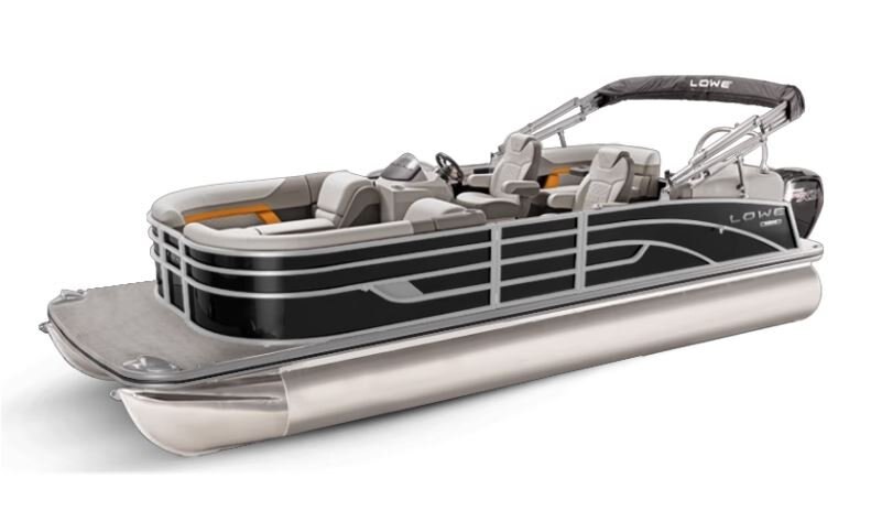 Lowe Boats SS 270 EWT Black Metallic Exterior Grey Upholstery with Orange Accents