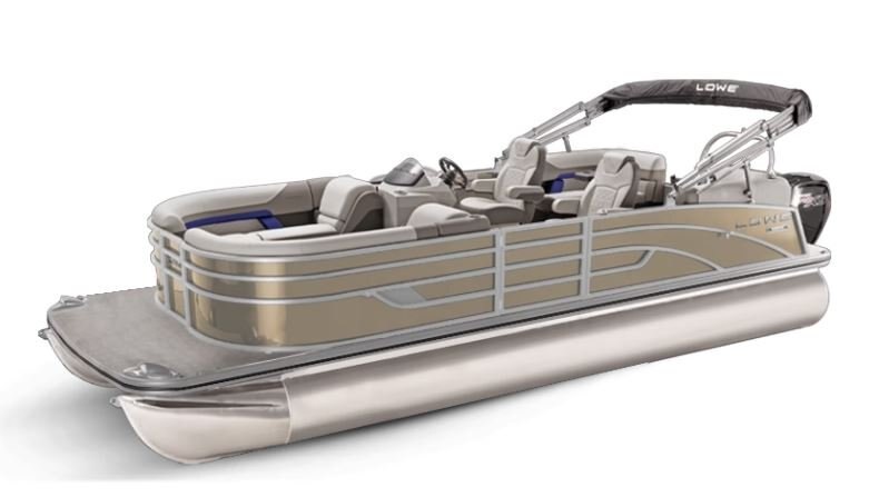 Lowe Boats SS 270 EWT Caribou Metallic Exterior Grey Upholstery with Blue Accents