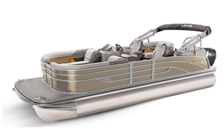 Lowe Boats SS 270 EWT Caribou Metallic Exterior Grey Upholstery with Orange Accents