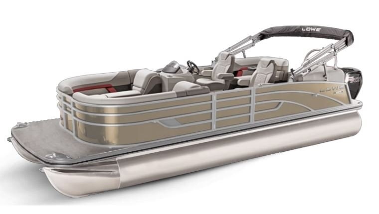 Lowe Boats SS 270 EWT Caribou Metallic Exterior - Grey Upholstery with Red Accents