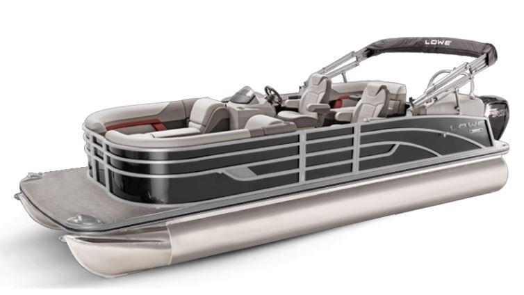 Lowe Boats SS 270 EWT Charcoal Metallic Exterior Grey Upholstery with Red Accents