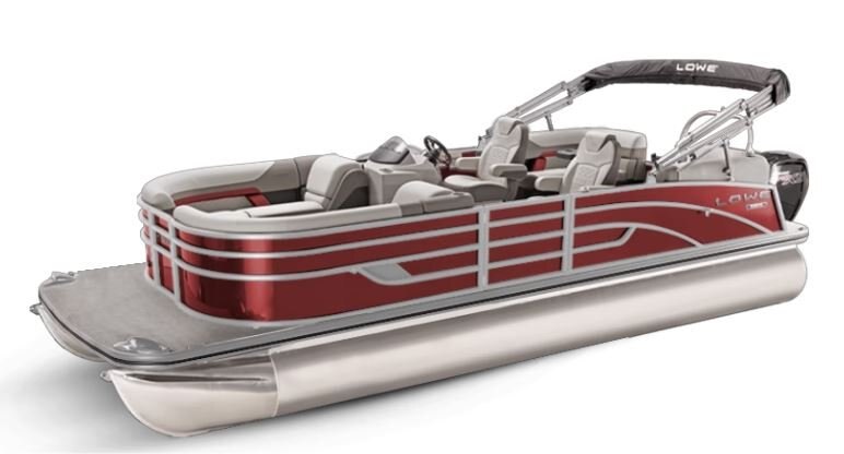 Lowe Boats SS 270 EWT Wineberry Metallic Exterior Grey Upholstery with Red Accents