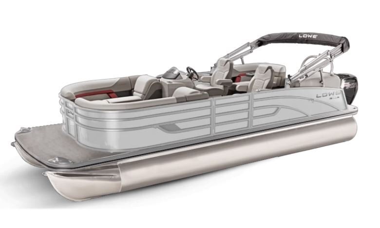 Lowe Boats SS 270 EWT White Metallic Exterior Grey Upholstery with Red Accents