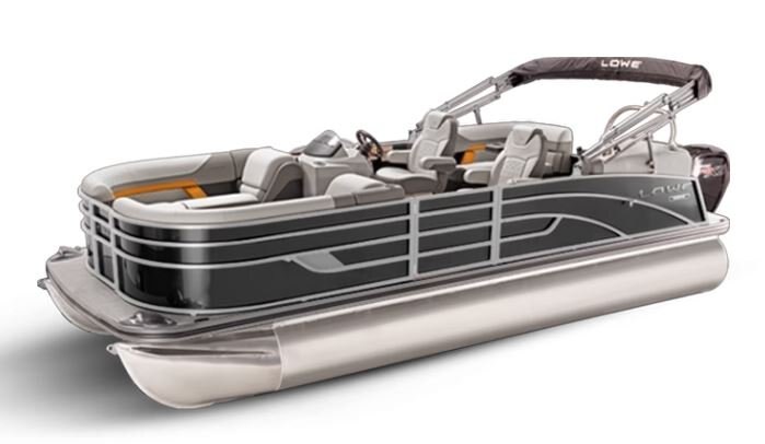 Lowe Boats SS 250 WT Charcoal Metallic Exterior Grey Upholstery with Orange Accents