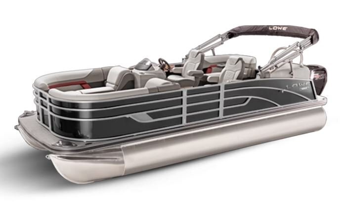 Lowe Boats SS 250 WT Charcoal Metallic Exterior Grey Upholstery with Red Accents