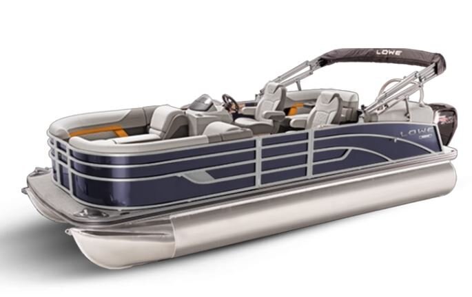 Lowe Boats SS 250 WT Indigo Metallic Exterior Grey Upholstery with Orange Accents