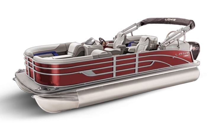 Lowe Boats SS 250 WT Wineberry Metallic Exterior Grey Upholstery with Blue Accents