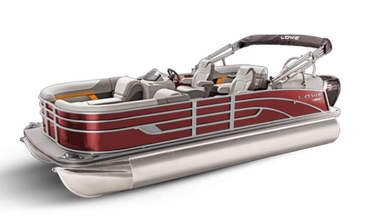 Lowe Boats SS 250 WT Wineberry Metallic Exterior Grey Upholstery with Orange Accents