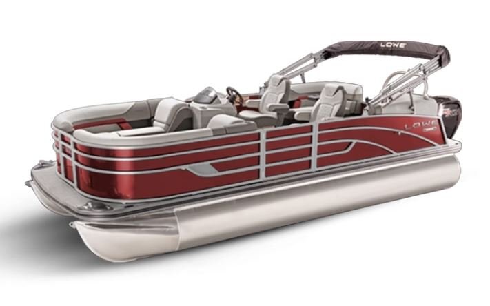 Lowe Boats SS 250 WT Wineberry Metallic Exterior Grey Upholstery with Red Accents