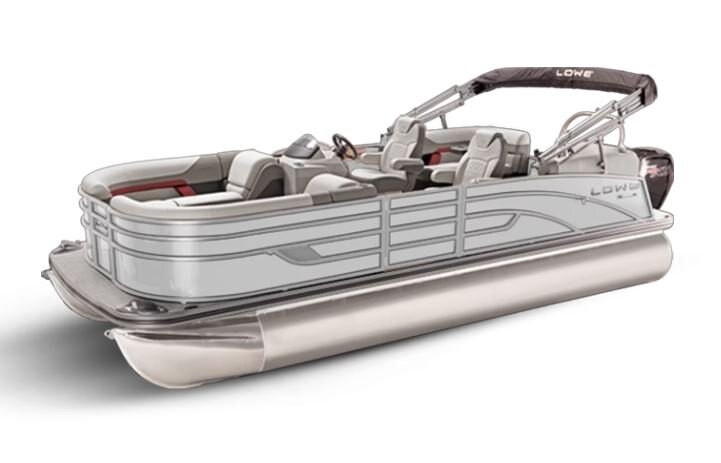 Lowe Boats SS 250 WT White Metallic Exterior Grey Upholstery with Red Accents