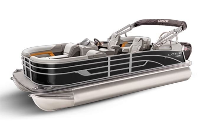 Lowe Boats SS 230 WT Black Metallic Exterior Grey Upholstery with Orange Accents
