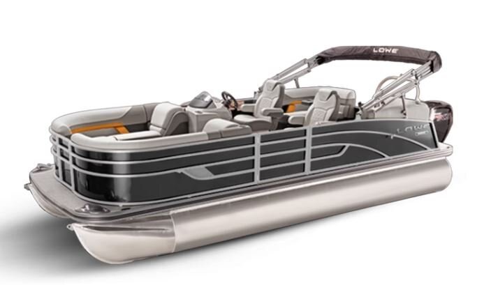 Lowe Boats SS 230 WT Charcoal Metallic Exterior Grey Upholstery with Orange Accents