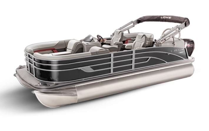 Lowe Boats SS 230 WT Charcoal Metallic Exterior Grey Upholstery with Red Accents