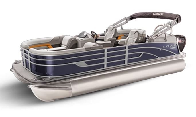 Lowe Boats SS 230 WT Indigo Metallic Exterior Grey Upholstery with Orange Accents