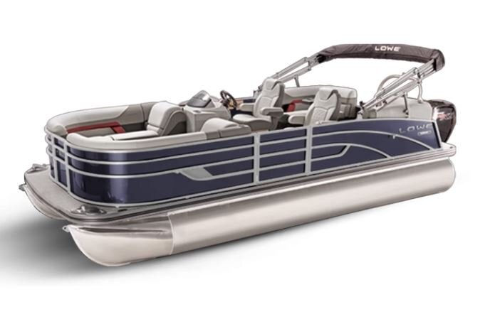 Lowe Boats SS 230 WT Indigo Metallic Exterior - Grey Upholstery with Red Accents