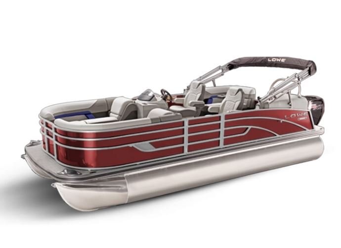 Lowe Boats SS 230 WT Wineberry Metallic Exterior Grey Upholstery with Blue Accents
