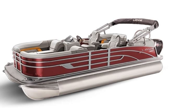 Lowe Boats SS 230 WT Wineberry Metallic Exterior Grey Upholstery with Orange Accents