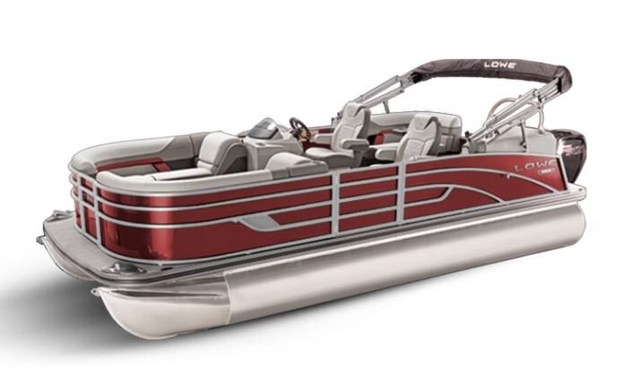 Lowe Boats SS 230 WT Wineberry Metallic Exterior Grey Upholstery with Red Accents