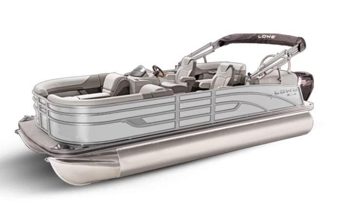 Lowe Boats SS 230 WT White Metallic Exterior Grey Upholstery with Mono Chrome Accents