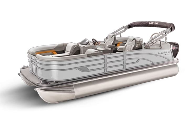 Lowe Boats SS 230 WT White Metallic Exterior - Grey Upholstery with Orange Accents