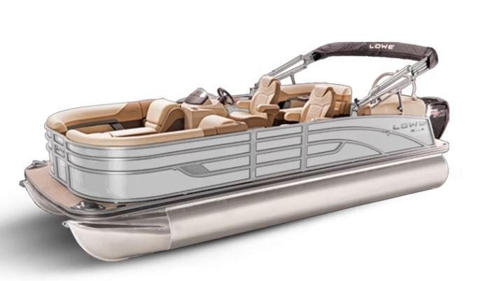 Lowe Boats SS 230 WT White Metallic Exterior Tan Upholstery with Mono Chrome Accents