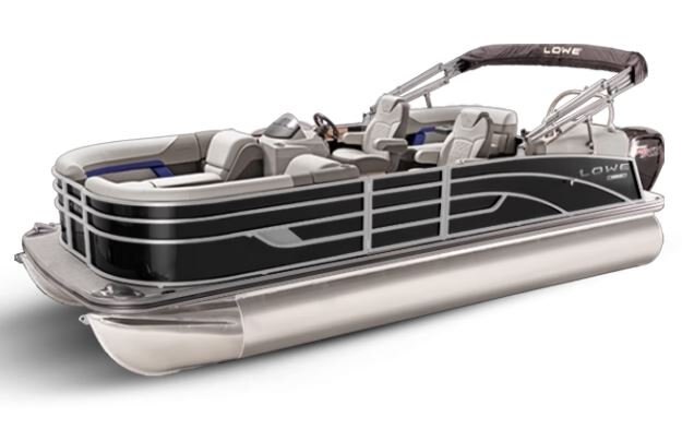 Lowe Boats SS 210 WT Black Metallic Exterior - Grey Upholstery with Blue Accents