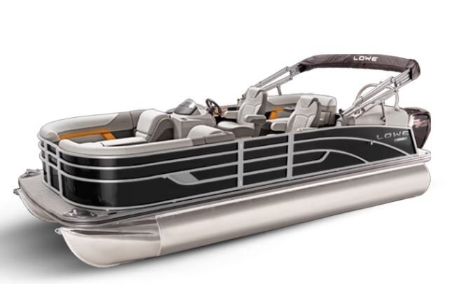 Lowe Boats SS 210 WT Black Metallic Exterior Grey Upholstery with Orange Accents
