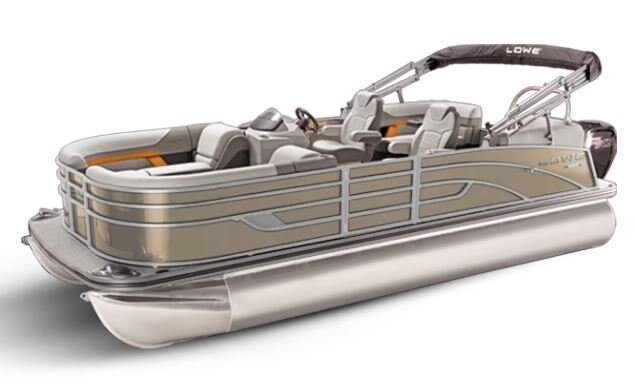 Lowe Boats SS 210 WT Caribou Metallic Exterior Grey Upholstery with Orange Accents