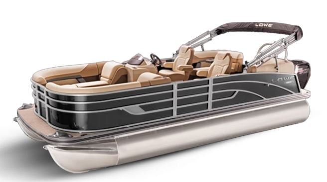 Lowe Boats SS 210 WT Charcoal Metallic Exterior Tan Upholstery with Mono Chrome Accents