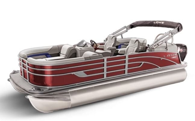Lowe Boats SS 210 WT Wineberry Metallic Exterior Grey Upholstery with Blue Accents