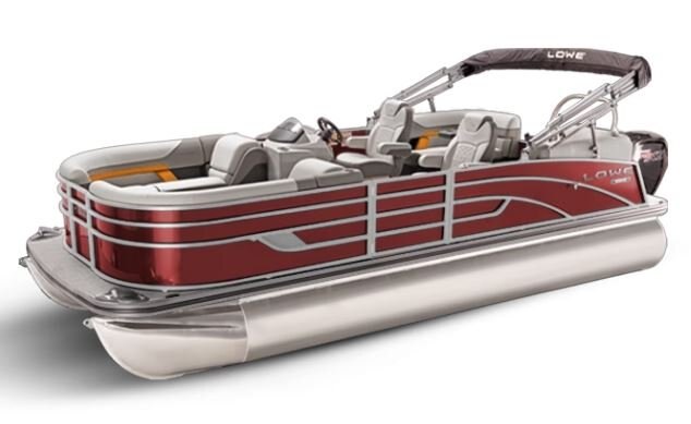 Lowe Boats SS 210 WT Wineberry Metallic Exterior - Grey Upholstery with Orange Accents