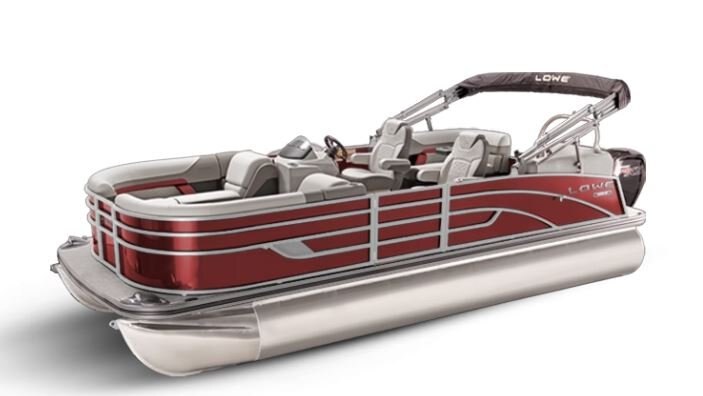 Lowe Boats SS 210 WT Wineberry Metallic Exterior - Grey Upholstery with Red Accents