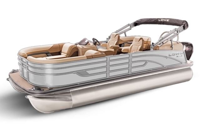 Lowe Boats SS 210 WT White Metallic Exterior Tan Upholstery with Mono Chrome Accents