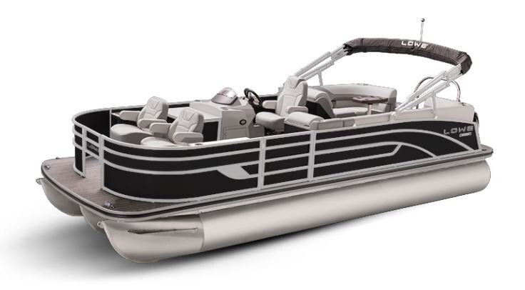 Lowe Boats SF 232 WALK THRU Black Metallic Exterior Grey Upholstery with Mono Chrome Accents