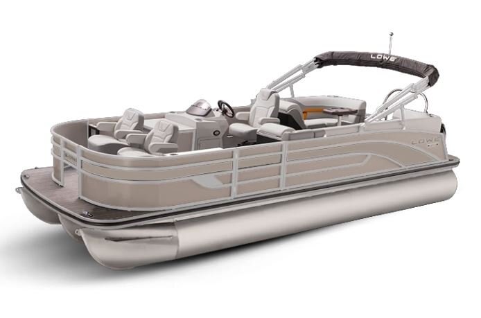 Lowe Boats SF 232 WALK THRU Caribou Metallic Exterior Grey Upholstery with Orange Accents