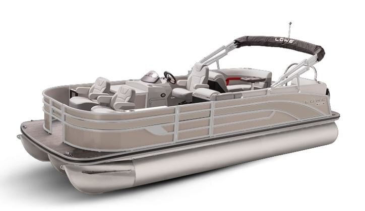 Lowe Boats SF 232 WALK THRU Caribou Metallic Exterior Grey Upholstery with Red Accents