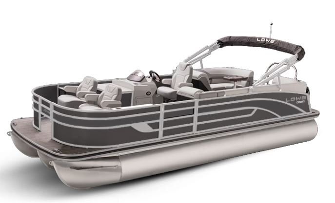 Lowe Boats SF 232 WALK THRU Charcoal Metallic Exterior Grey Upholstery with Mono Chrome Accents