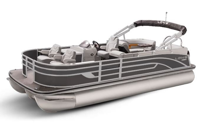 Lowe Boats SF 232 WALK THRU Charcoal Metallic Exterior Grey Upholstery with Orange Accents