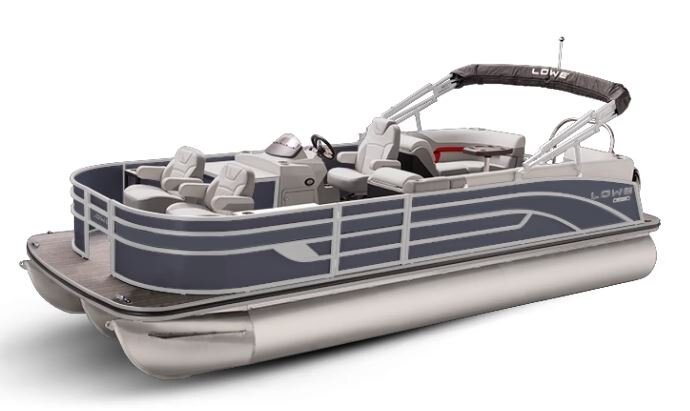 Lowe Boats SF 232 WALK THRU Charcoal Metallic Exterior Grey Upholstery with Red Accents