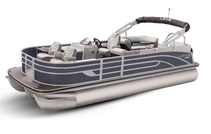Lowe Boats SF 232 WALK THRU Indigo Metallic Exterior - Grey Upholstery with Blue Accents