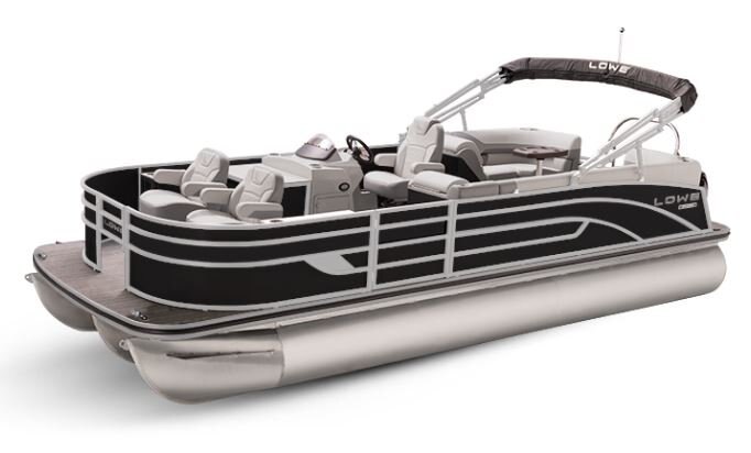 Lowe Boats SF 232 WALK THRU Indigo Metallic Exterior Grey Upholstery with Red Accents
