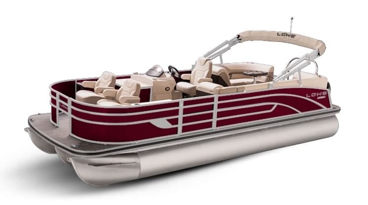 Lowe Boats SF 232 WALK THRU Wineberry Metallic Exterior Tan Upholstery with Mono Chrome Accents