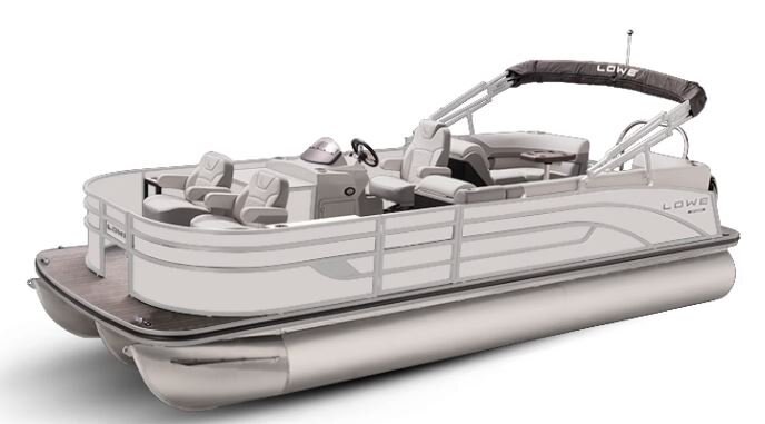 Lowe Boats SF 232 WALK THRU White Metallic Exterior - Grey Upholstery with Mono Chrome Accents