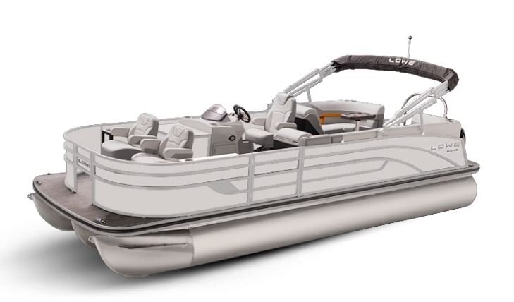 Lowe Boats SF 232 WALK THRU White Metallic Exterior Grey Upholstery with Orange Accents